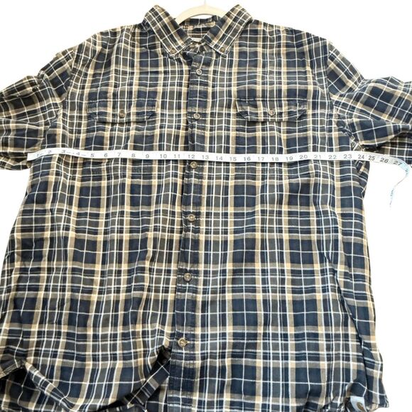 Carhartt Men's Relaxed Fit Plaid Long Sleeve Button Down Shirt Black Yellow 2XL - Picture 6 of 8